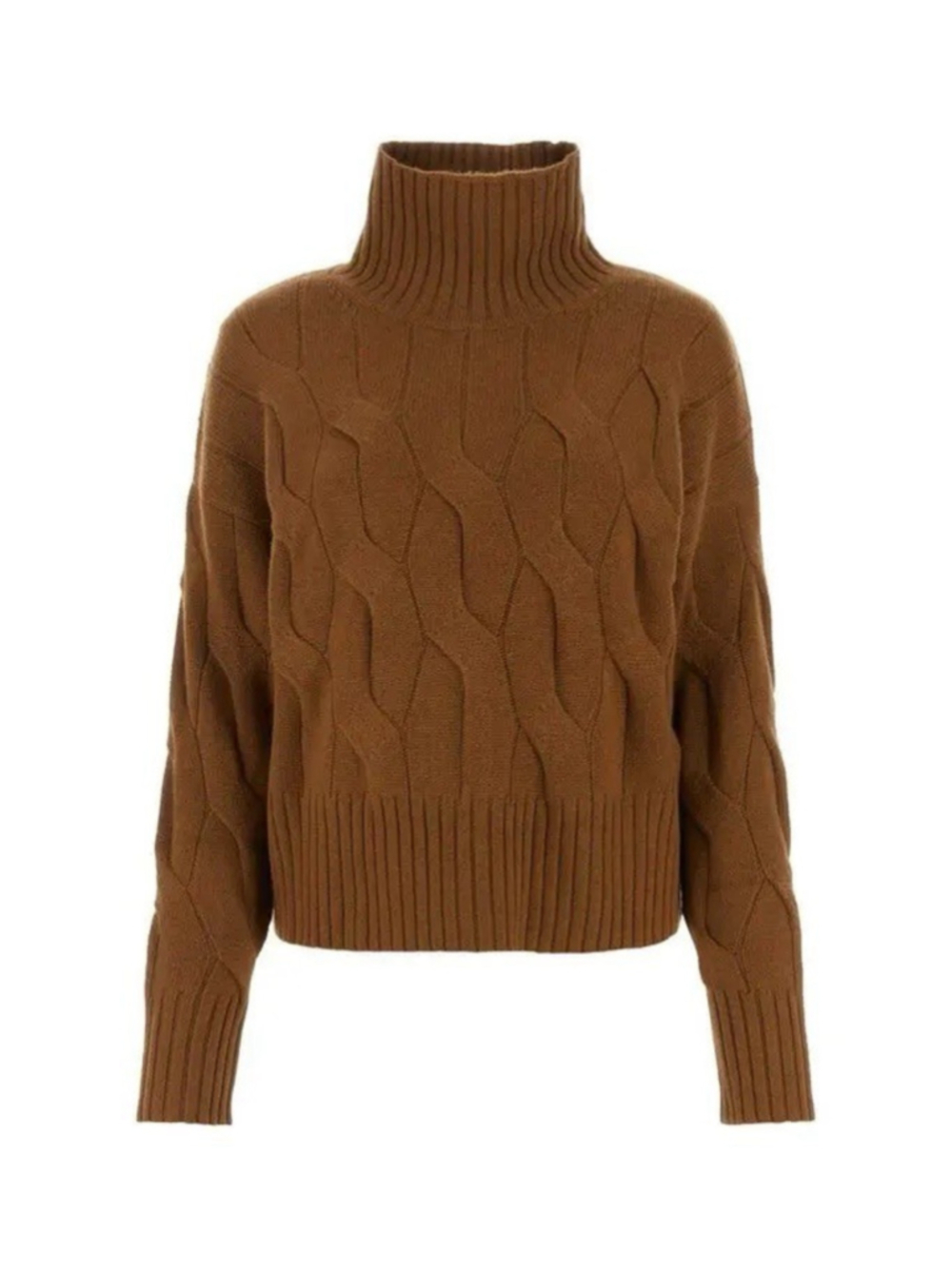 New 100% Cashmere Sweater Burnt Orange Brown Vintage Style